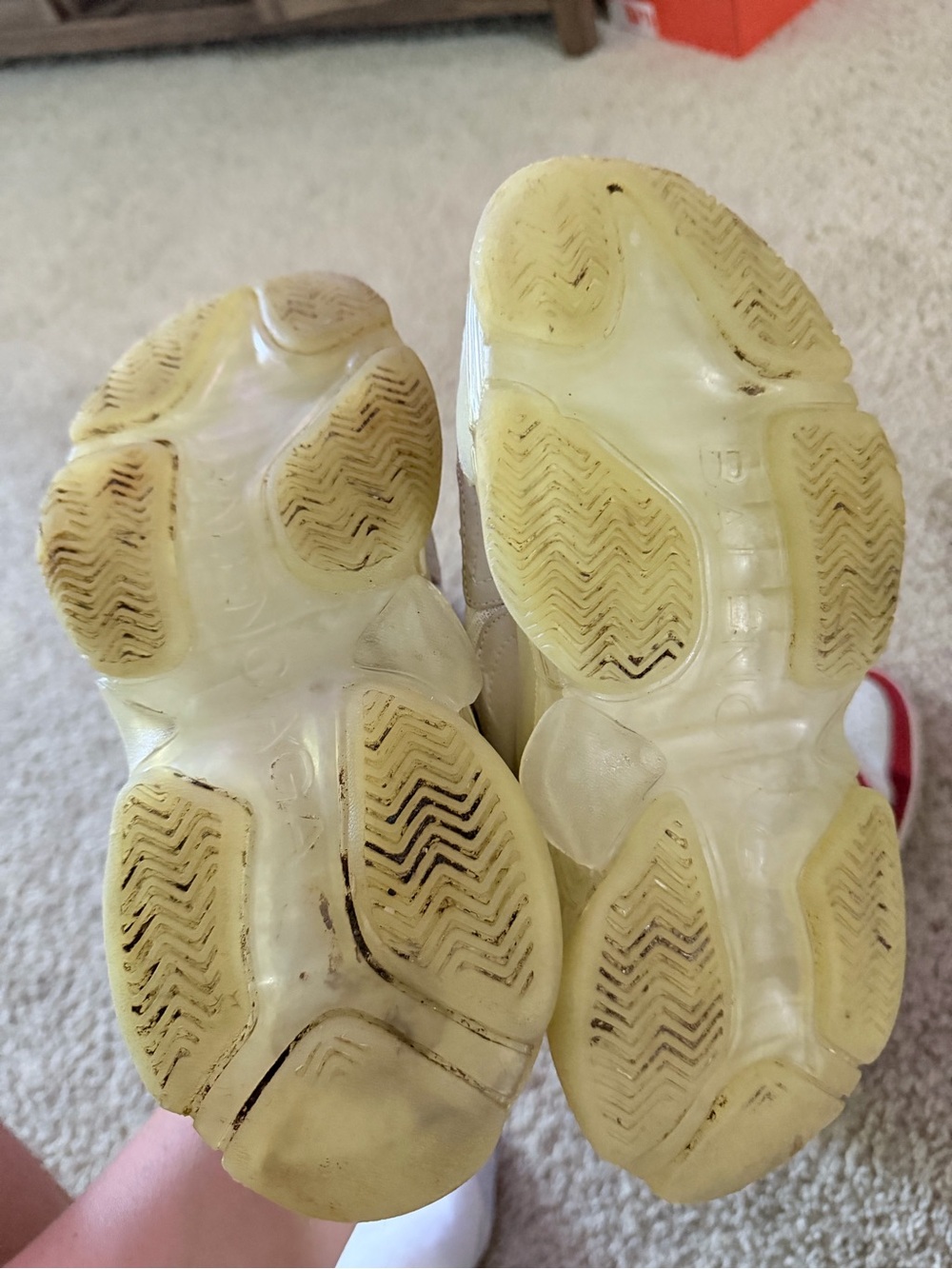 Balenciaga Triple S Trainer in Off-White with Yellow Sole - Picture 9 of 9